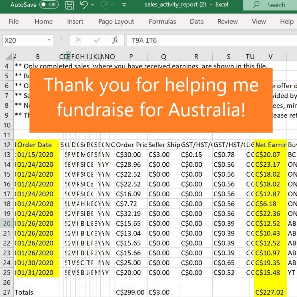 Thank you for helping me donate $227!